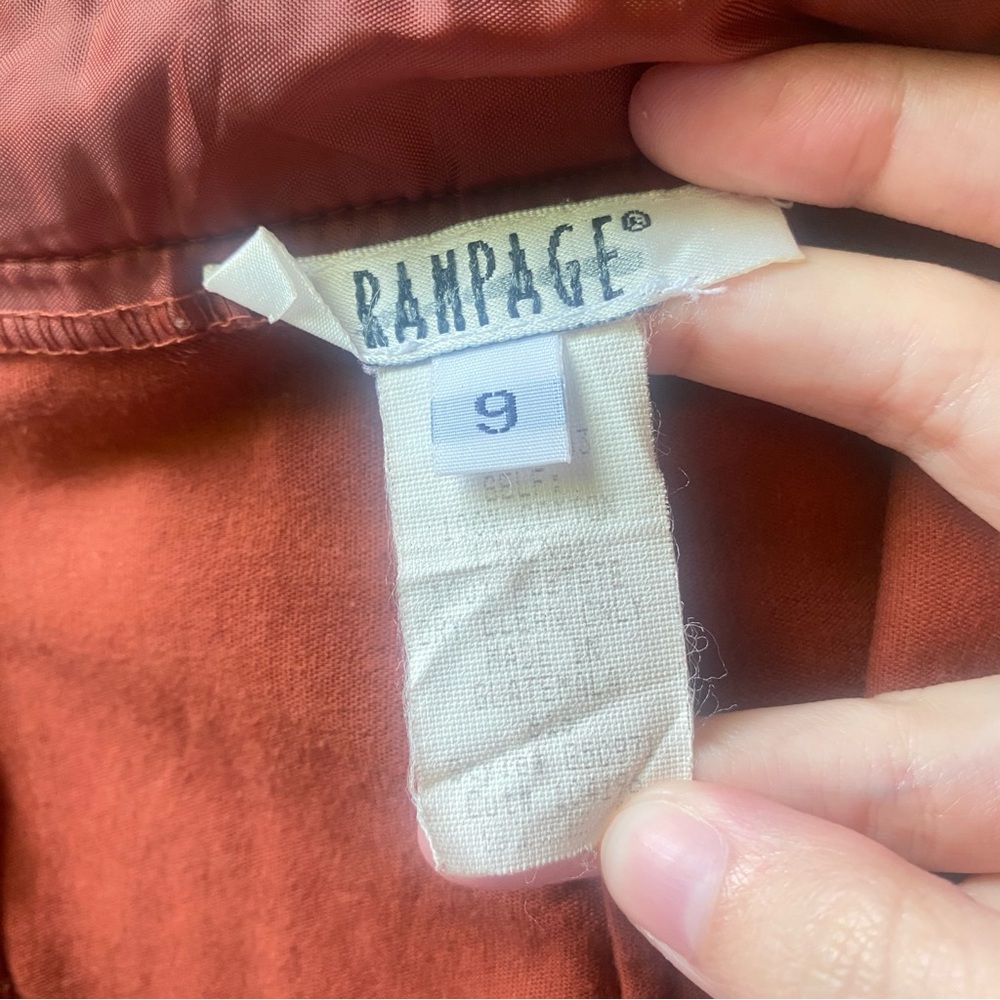 Rampage velvet burnt red mini A-line skirt size 9 whimsigoth indie sleaze grunge - Picture 4 of 6